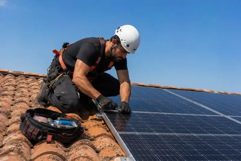 Maintenance et monitoring de panneaux solaires à Berson